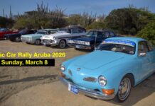 Classic Car Rally Aruba 2026 ta uni amante di auto pa un experiencia unico riba nos isla
