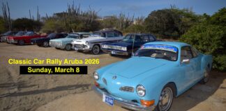 Classic Car Rally Aruba 2026 ta uni amante di auto pa un experiencia unico riba nos islaย