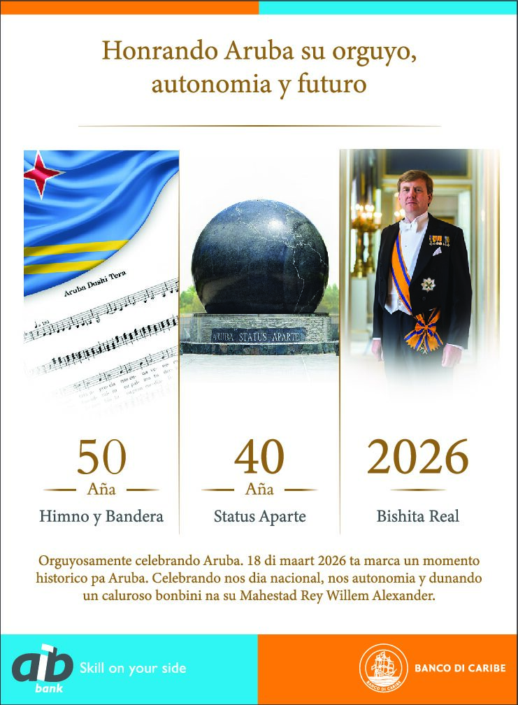 Feliz dia di Himno y Bandera ta deseo di Banco di Caribe