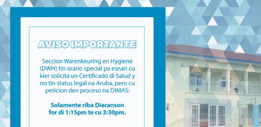 Orario special pa certificado di salud pa esnan cu peticion den proceso na DIMAS
