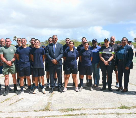 Grupo nobo di aspirant di polis ta cuminsa nan formacion na Scol di Polis Edgar Joaquin Watty Vos