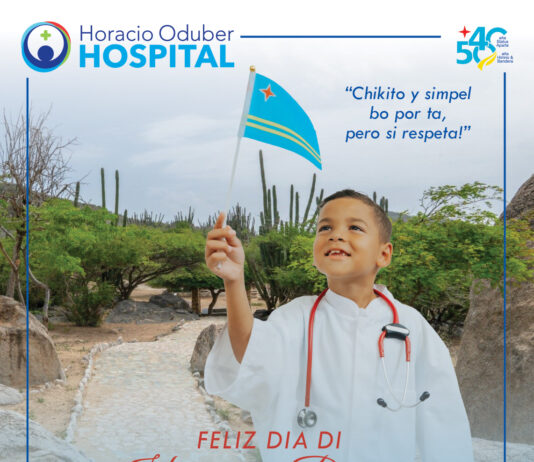 Feliz dia di Himno y Bandera ta deseo di Horacio Oduber Hospital