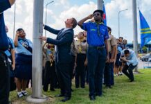 Hisamento di Bandera: Inicio oficial di celebracion 40 aña Status Aparte y 50 aña Himno y Bandera