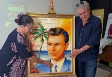 Obra di arte di Padu del Caribe revela den ceremonia na Checkpoint Color