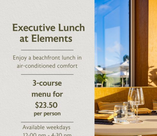Bo siguiente lunch meeting ta merece un miho bista. Elements Restaurant ta introduci su Lunch Ehecutivo nobo