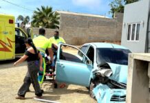 Nissan March a perde control na Jaburibari