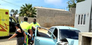 Nissan March a perde control na Jaburibari