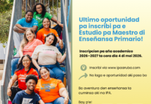 Ultimo oportunidad pa inscribi pa e Estudio pa Maestro di Enseñansa Primario