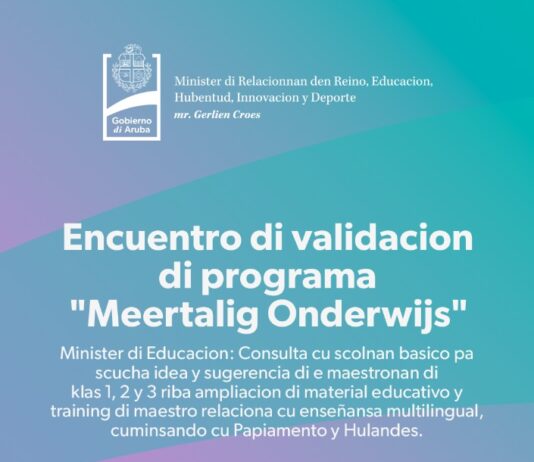 Minister di Educacion, sra. mr. Gerlien Croes ta valida plan pa adaptacion y ampliacion di curiculo y profesionalisacion en conexion cu enseñansa multilingual, incluso Papiamento y otro idiomanan
