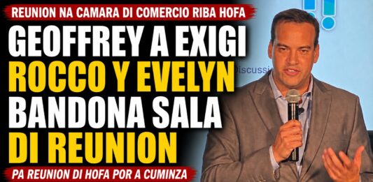 Geoffrey a exigi pa Rocco y Evelyn bandona sala pa reunion di HOFA por cuminza na KVK