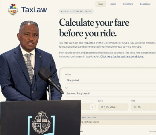 Minister Dowers a lansa Taxi.aw: Un plataforma oficial di Gobierno pa tarifanan di Taxi