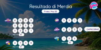 Resultado di Merdia – Friday, May 22 2pm