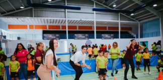 Minister Gerlien Croes: Sport Expo durante bishita di Prome Minister di Hulanda, Rob Jetten