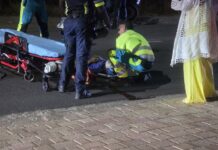 Brommer a alcansa peaton riba Avenida Milo Croes