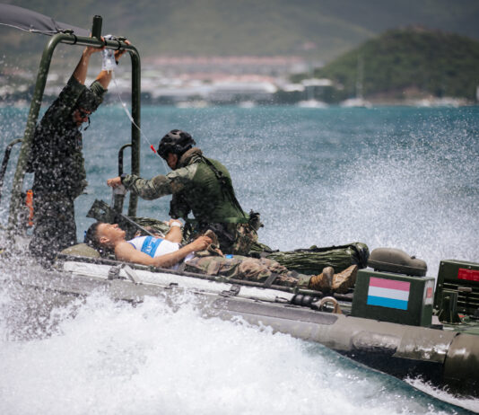 Marina ta prepara pa temporada di orcan durante ehecicio internacional