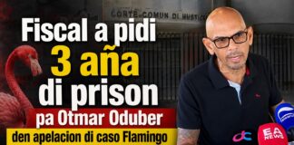 Fiscal a pidi 3 aña di prison pa Otmar Oduber den apelacion di caso Flamingo