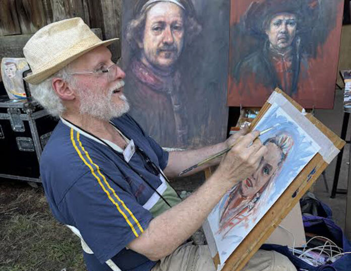 5. live street portrait painting