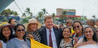 Aruba y Colombia ta reafirma un fuerte amistad durante celebracion di Dia di Independencia di Colombia