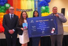 Honrando e legacia di Juf. Anuesca Baly a otorga Suleen Ochoa Torne di Colegio San Augustin e prestigioso Juf. Baly Award