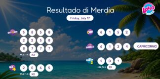 Resultado di Merdia – Friday, July 17 2pm