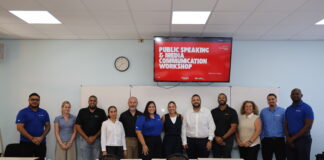 A atende charla di āPublic Speaking & Media Cummunicationā