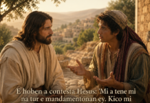 E hoben a contesta Hesus:’Mi a tene mi na tur e mandamentonan ey. Kico mi falta ainda? (Mateo 19, 20)