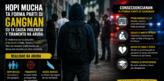 Hopi mucha ta forma parti di gangnan cu ta causa violencia y tiramento na Aruba