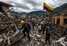 Update di tragedia na Colombia despues di terremoto devastador di 7.4