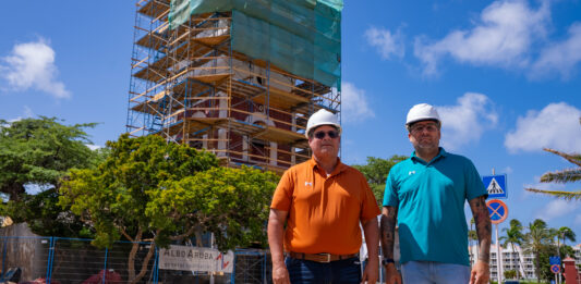 Restauracion di toren di Willem III na Fort Zoutman ta avansa segun plan
