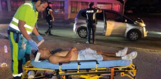 Chauffeur herida ora taxista a bira dilanti un Honda Fit na e crusada den Kamerlingh Onnesstraat cu Nobelstraat