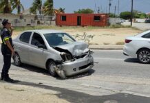 Accidente cu hende herida pa falta di preferencia na crusada di Morgenster