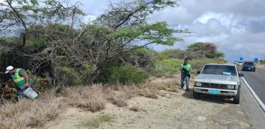 Ploegnan a uni forsa pa adelanta trabou di limpiesa den cuadro di Cuida Aruba