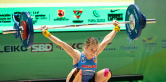 Rory van Ulft y Ettel Boyce na caminda pa Campeonato Panamericano y Suramericano di Weightlifting na Guayaquil, Ecuador