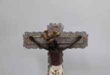 Invitacion pa un Santo Sacrificio di misa Solem na honor di e Triunfo di e Santa Cruz Glorioso y Fiesta di Señor de los Milagros di Buga y Mama Maria Dolorosa