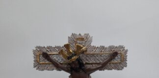 Invitacion pa un Santo Sacrificio di misa Solem na honor di e Triunfo di e Santa Cruz Glorioso y Fiesta di Señor de los Milagros di Buga y Mama Maria Dolorosa