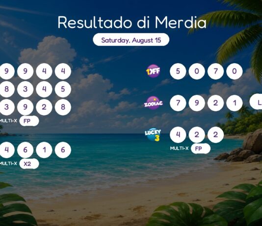 Resultado di Merdia – Saturday, August 15 2pm