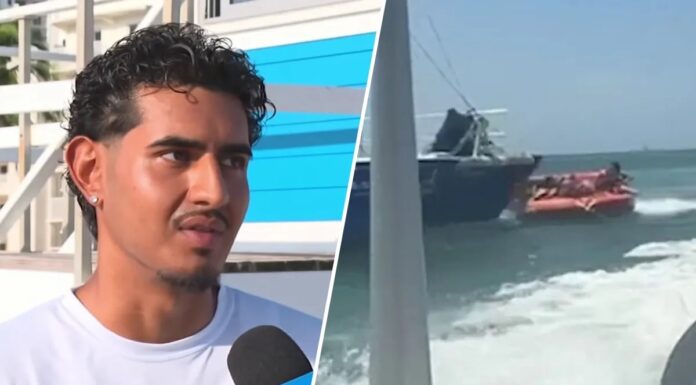 Lifeguard di Hollywood, Florida ta rescata su mesun famia despues di un accidente grave riba lama na Aruba