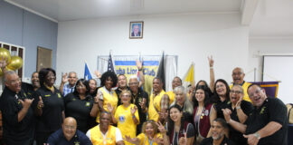 Aruba Lions Club a ricibi delegaciĂłn di St. Lawrence Lions Club (Massachusetts, USA)Â