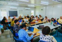 Team di Scol Basico Dornasol ricibiendo curso specialisa den autismo guia pa Hogeschool Windesheim y IPA