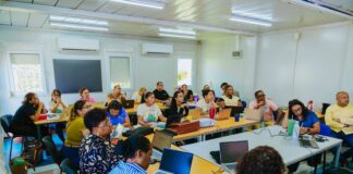 Team di Scol Basico Dornasol ricibiendo curso specialisa den autismo guia pa Hogeschool Windesheim y IPA