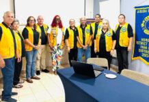 Aruba Lions Club a ricibi bishita di Lion Ty’East Alleyne-Bobb FVDG di Lions Club di Brooklyn y Queens N.Y.