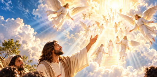 Mi ta sigura bo: ”boso lo mira shelo habri y angelnan di Dios subi baha entre Dios y Yiu di hende.”(Huan 1,51)