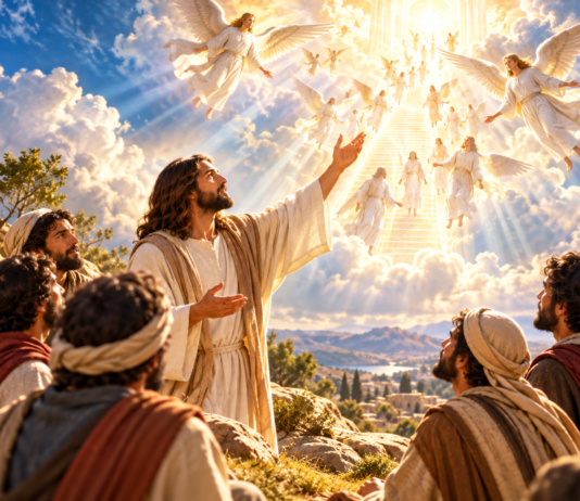 Mi ta sigura bo: ”boso lo mira shelo habri y angelnan di Dios subi baha entre Dios y Yiu di hende.”(Huan 1,51)