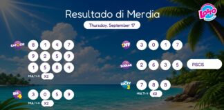 Resultado di Merdia – Thursday, September 17 2pm