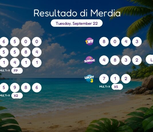 Resultado di Merdia – Tuesday, September 22 2pm
