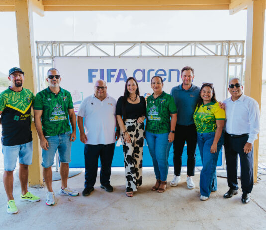 Minister di Deporte, sra. mr. Gerlien Croes ta anuncia cu Paradera ta na turno: S.V. Caiquetio ta bira di tres localidad pa proyecto FIFA Arena Mini Turf na Aruba