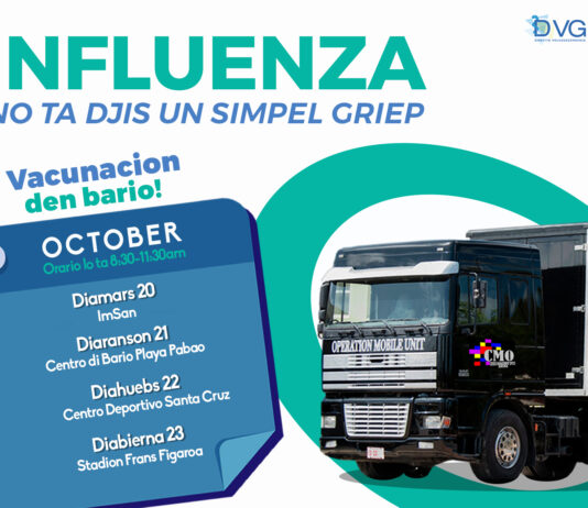 Un prik, gran proteccion: Vacunacion contra influenza disponible den bario