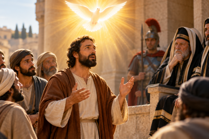 Divine Guidance in the Ancient Courtyard