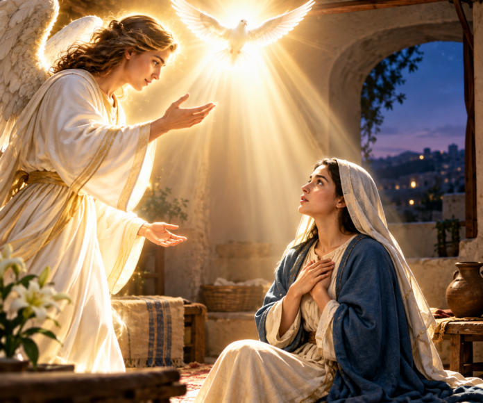 Golden Annunciation at Dusk