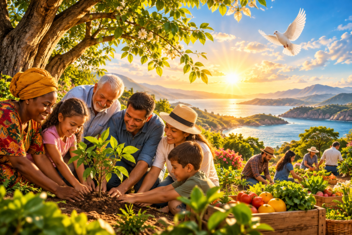 Harvest of Unity at Sunrise